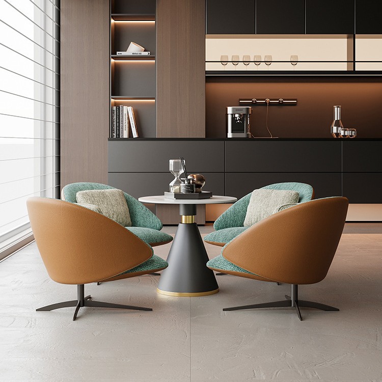 Simple Negotiation Negotiation Reception Table and Chair Combination Set Casual Creative Internet Celebrity Reception Small Round Table Milk Tea Cafe