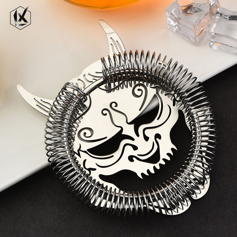 Фильтр для льда из нержавеющей стали 304, креативный инструмент для барменов, фильтр, коктейльный инструмент в виде черепа