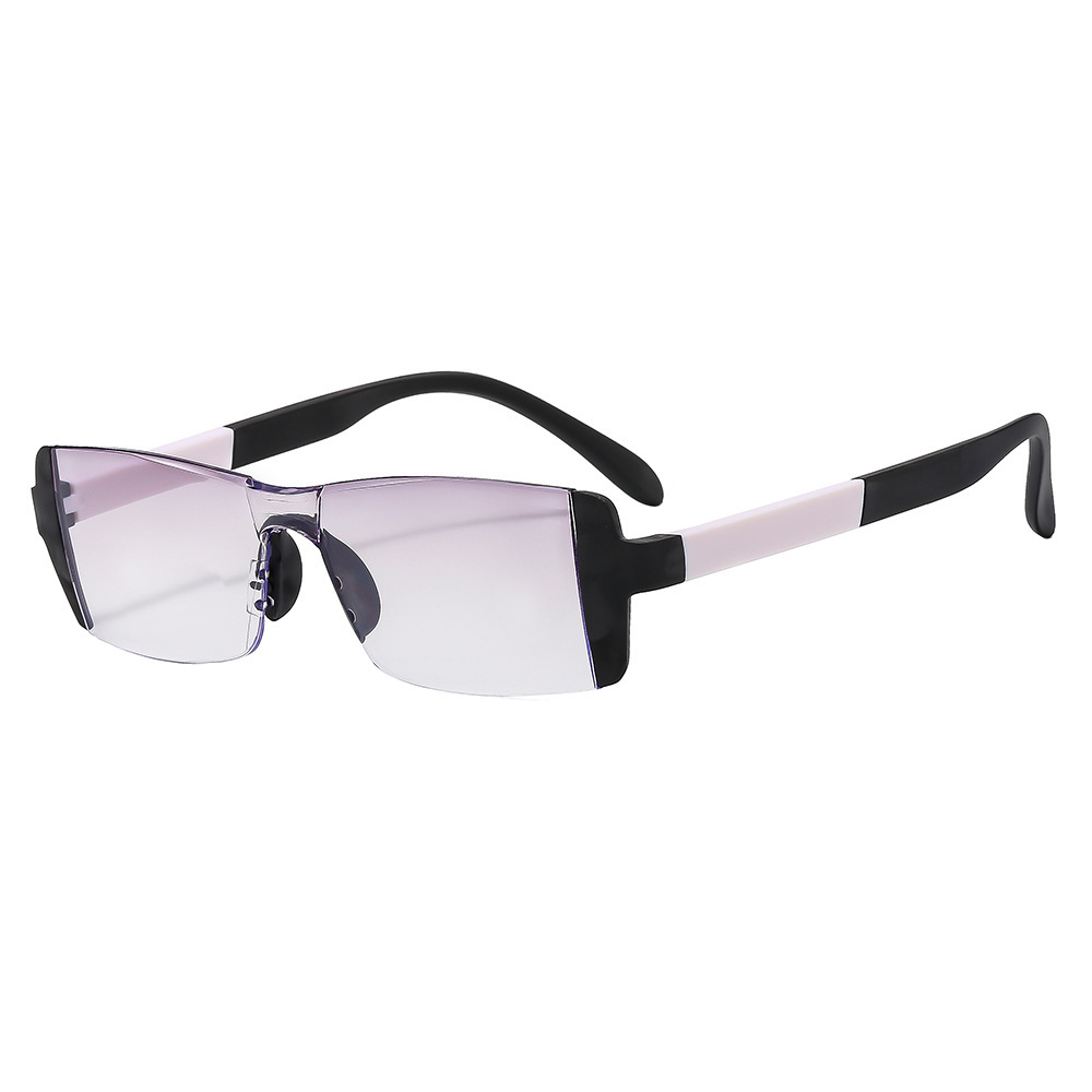 Far and Near Dual-purpose Frameless Dual-light Presbyopia Glasses Integrated Fashionable Portable Middle-aged and Elderly Anti-blue Light Stall Presbyopia Glasses