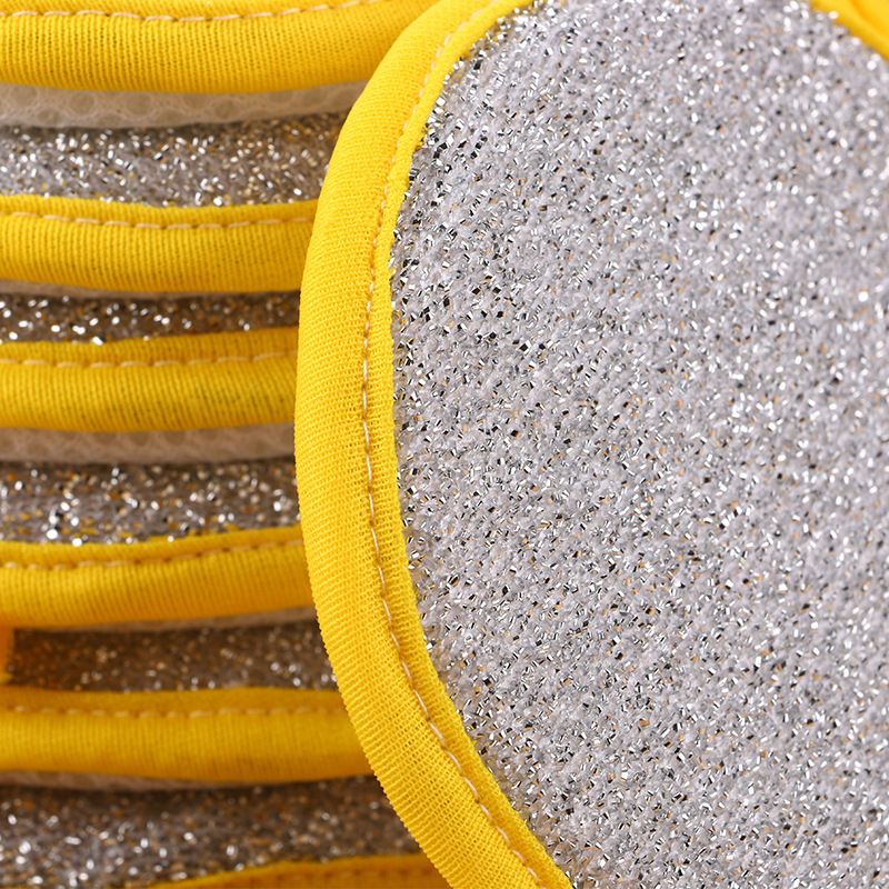 Yuanbao Towel Double-Sided Sponge Wipe Round Kitchen Pot Dish Towel Household Dishcloth Double-Sided Dish Towel Sponge Wipe