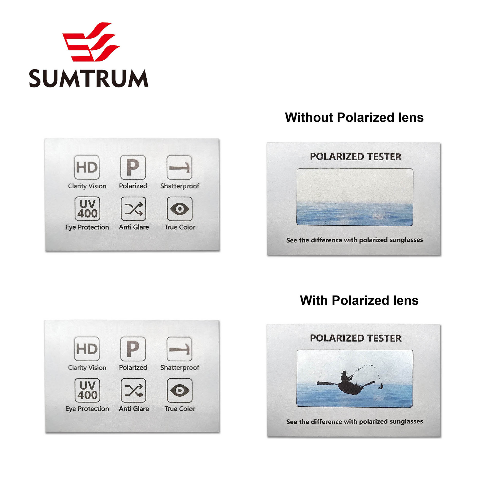 Spot English Polarized Test Polaroid Paper Card Glasses Accessories Polarized Glasses Sunglasses Test Card