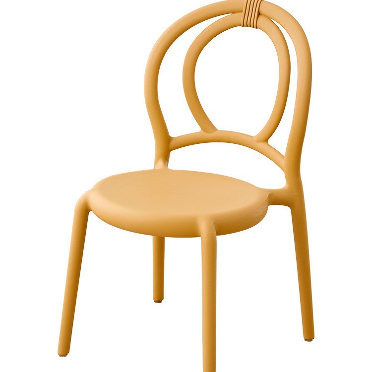 Creative Designer Dining Chair, Thickened for Home Use, Balcony, Villa, Sunroom Chair, Waterproof, Sun-Resistant, Stackable, Light Luxury Stool