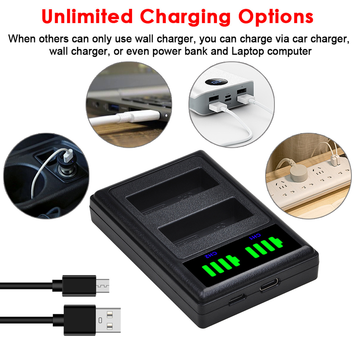 Xinteng Is Suitable for Panasonic Camera Battery Model Dmw-Blg10 Dual Slot Fast Dual Charging Digital Charger