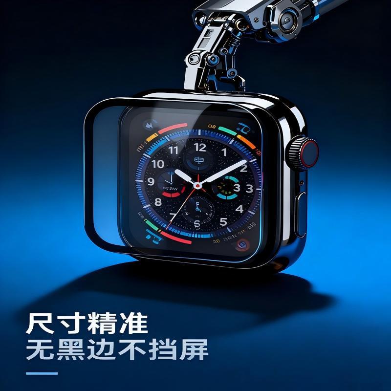 Applewatchs S10 44mm Black High-Definition High-Transparency Anti-Fall, Explosion-Proof and Scratch-Proof Watch Film Protective Film
