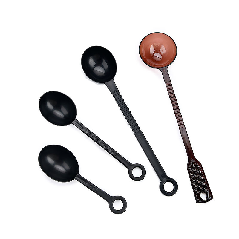 Plastic coffee measuring bean spoon short handle milk tea shop fruit powder spoon pearl milk tea special Creamer quantitative spoon 10g/spoon