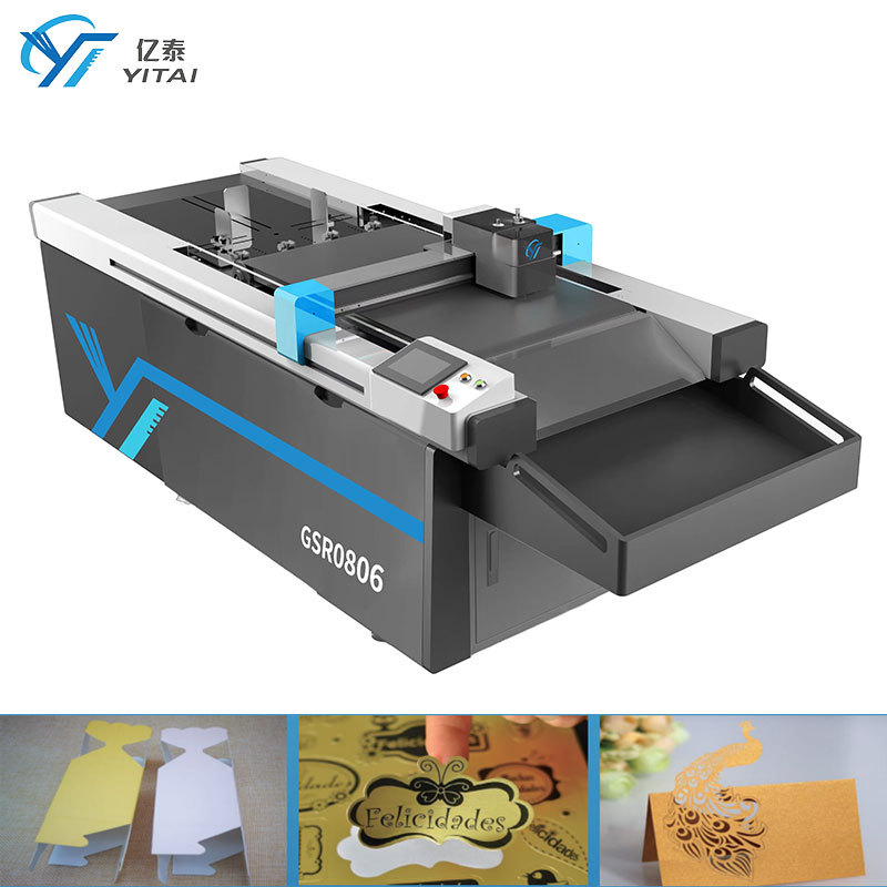 Fully Automatic Feeding and Sample Cutting Machine for Corrugated Paper and Self-Adhesive Materials, Pp Plastic Board Computerized Vibrating Knife Cutting Machine