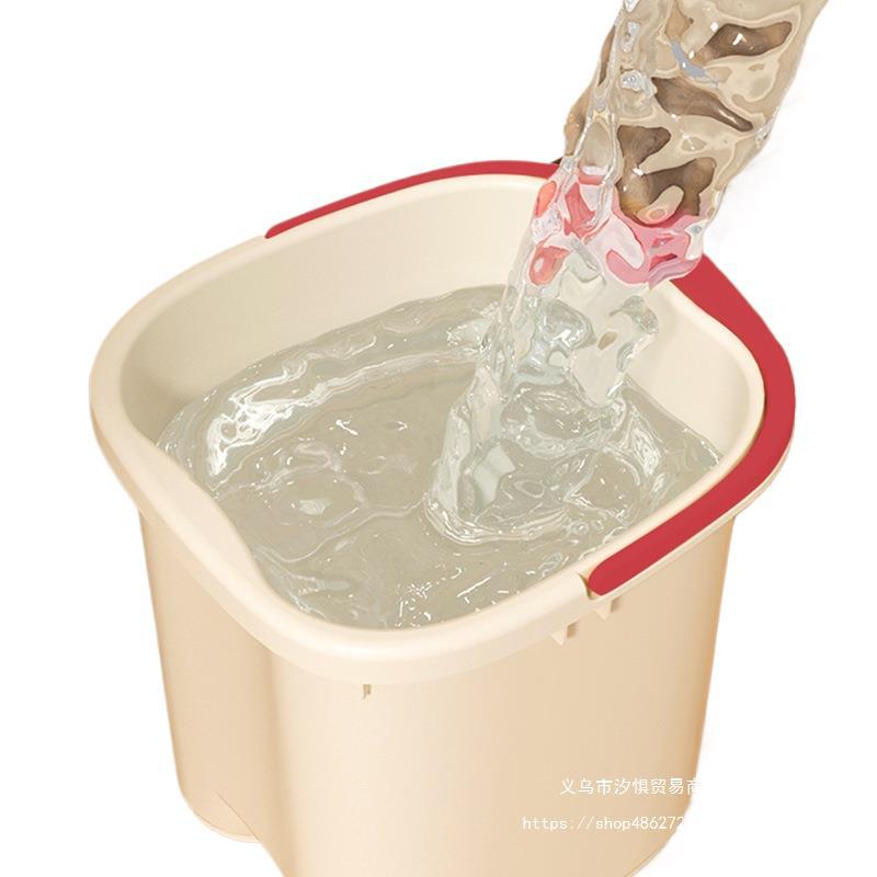 Foot Bucket High and Deep Bucket Foot Washing Basin Over Knee Calf Insulation Plastic Massage Height and Thickness Household Health Bucket Foot Bath Bucket
