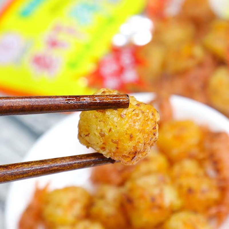 Pingru shrimp fish egg spicy noodles seasoning noodles bulk weighing Chengdu small vegetarian ball childhood snack