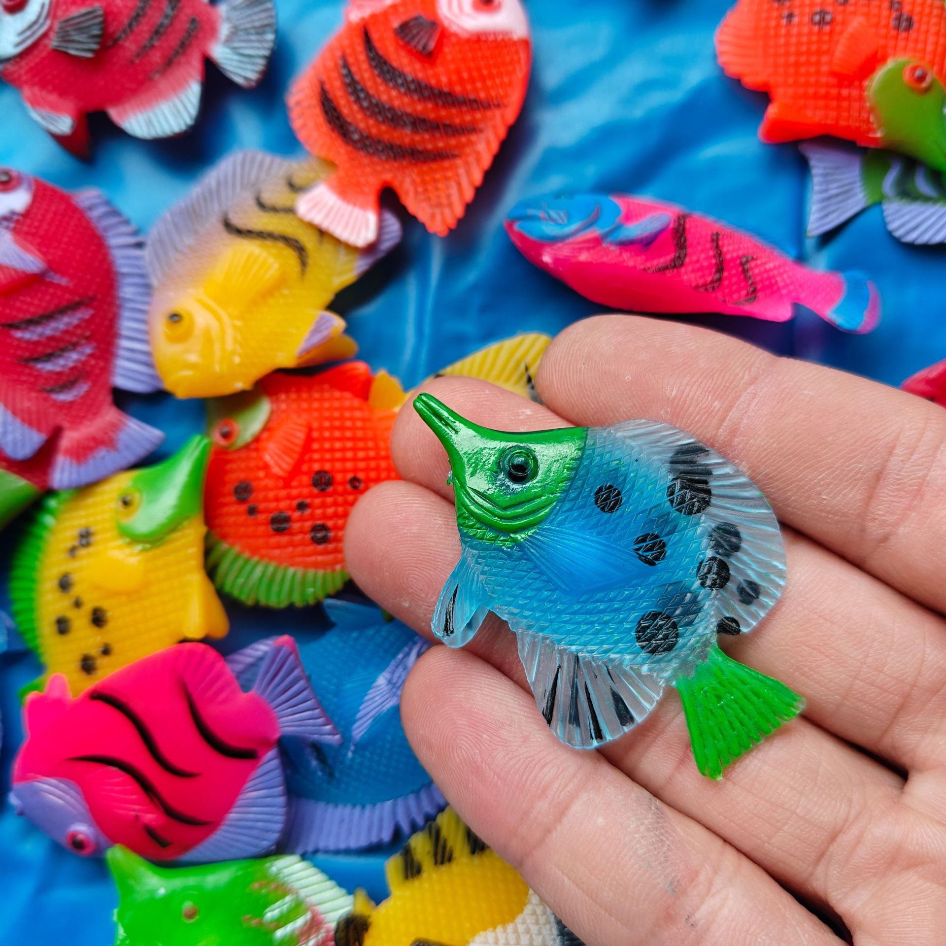 Floating Tropical Fish Model Fishing Toy Children's Paradise Playground Park Square Fake Fish Fishing Toy