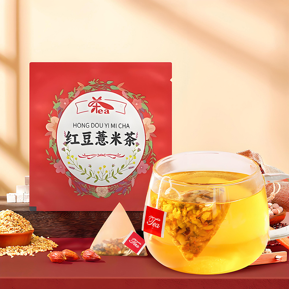 Красная фасоль, ячмень, пория, мандариновая корка, ячменный рис, чай для женщин с эффектом осушения 7г, новая и старая упаковка отправляются случайно