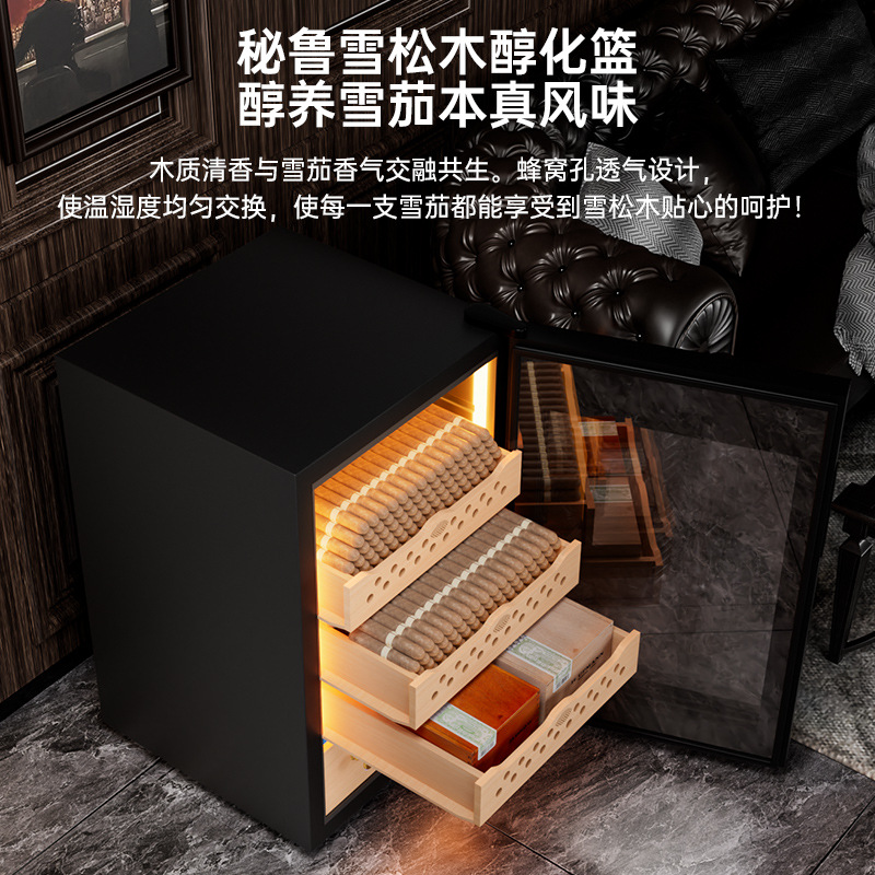 Jialong Cl-60C Cigar Cabinet Cedar Wood Shelf Smart Mini Compressor Cabinet Constant Temperature and Humidity Cigar Cabinet