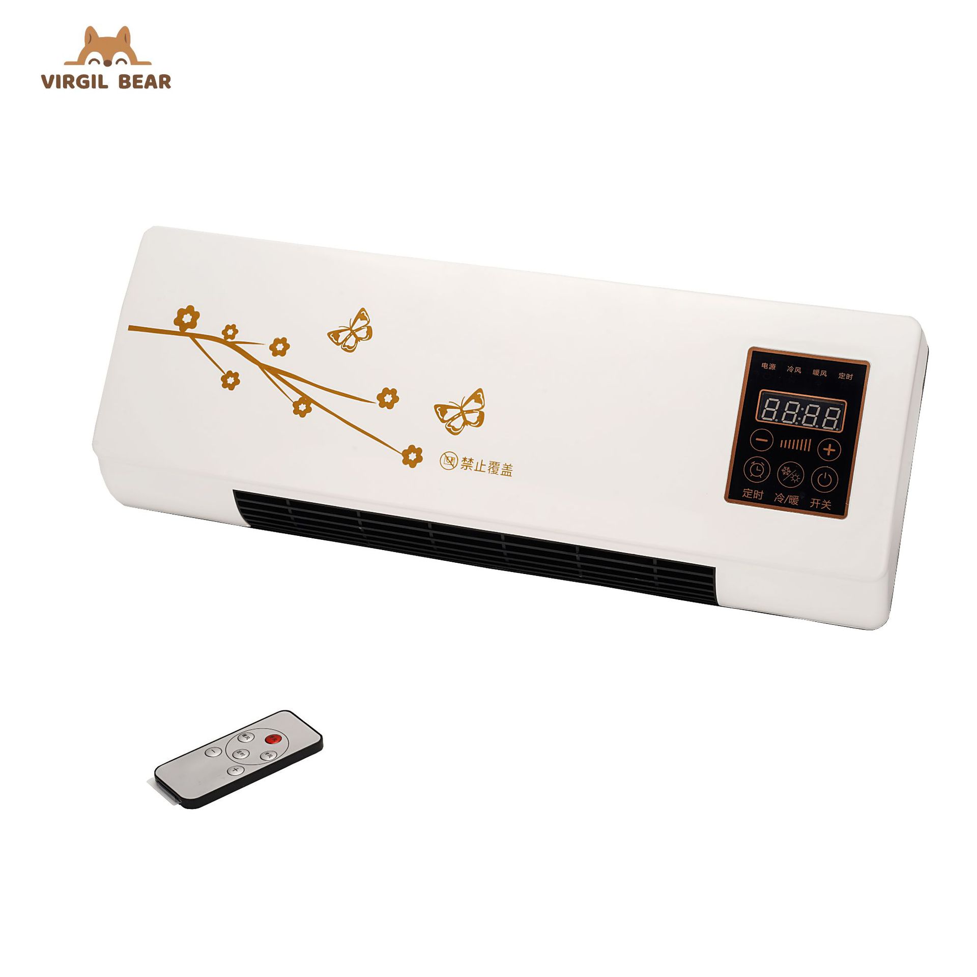 Weiji Bear Air Cooler Remote Control Adjustable Indoor Wall-mounted Heater Household Cooling and Heating Dual-purpose Mobile Small Air Conditioner