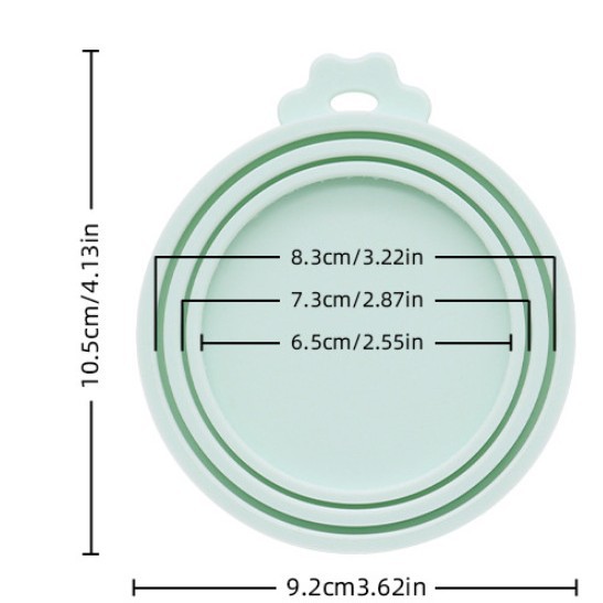 Amazon Hot Sale Silicone Pet Canned Lid Preservation Lid Cat and Dog Food Sealing Lid Three-in-One Silicone Canned Lid