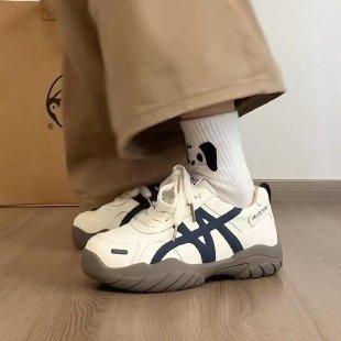 [Strange Beauty] Thick-Soled Color-Blocked Agande Training Shoes for Women 2025 Autum New Breathable Sports and Leisure Sneakers