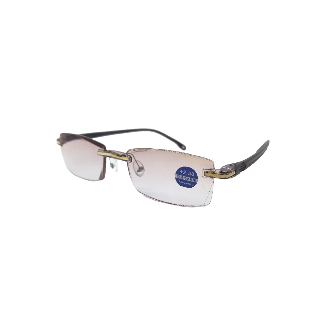 Anti-Blue Light Rimless Edge-Cut Reading Glasses for Men and Women, Ultra-Light Anti-Fall Street Stall Glasses Source Manufacturer