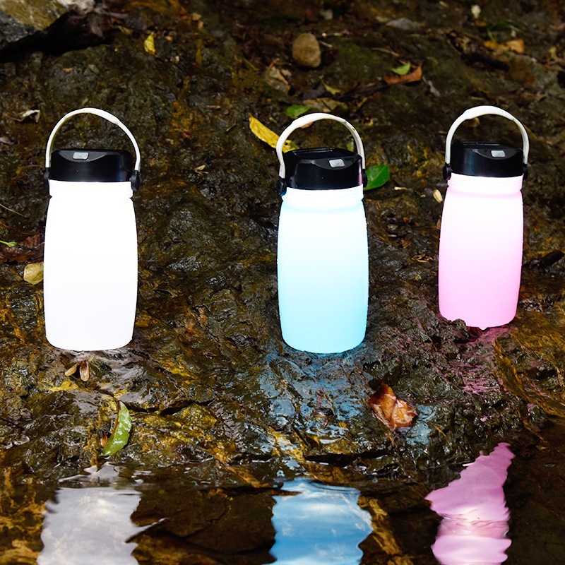 Kettle Solar Cup Tea Cup Outdoor Camping Tent Luminous Creative Luminous New Charging Other Pillar Style