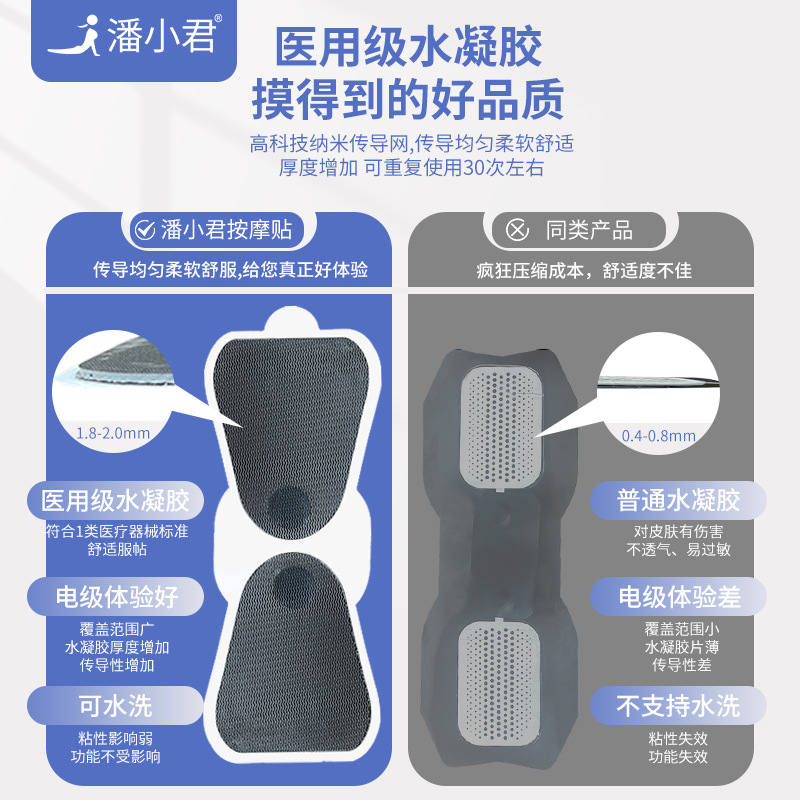 F1 electric massage patch muscle atrophy electric stimulation double pulse intelligent massager cervical spine waist back massage sticker