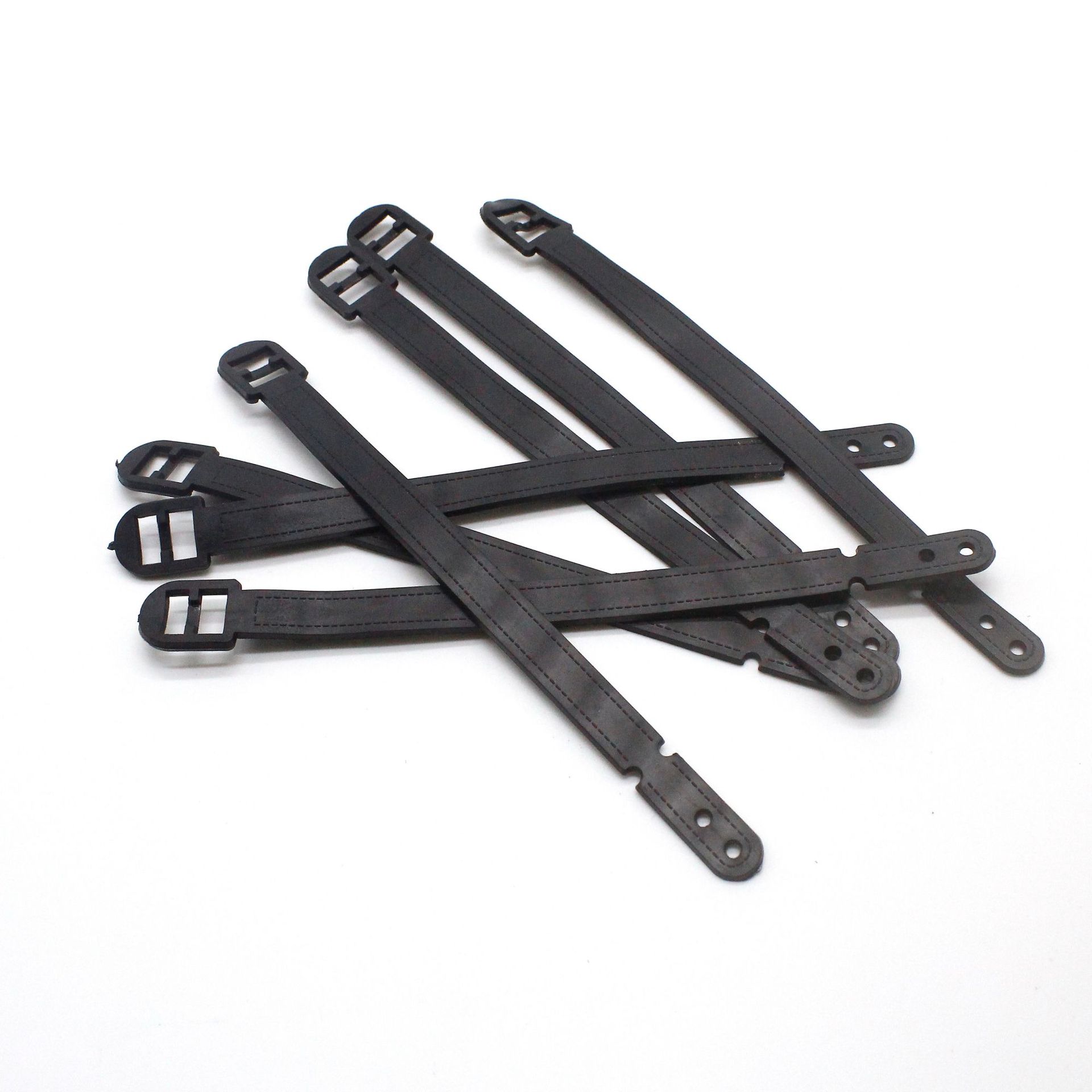Factory direct PVC luggage tag strap binding hole strap luggage tag lanyard black tag buckle strap