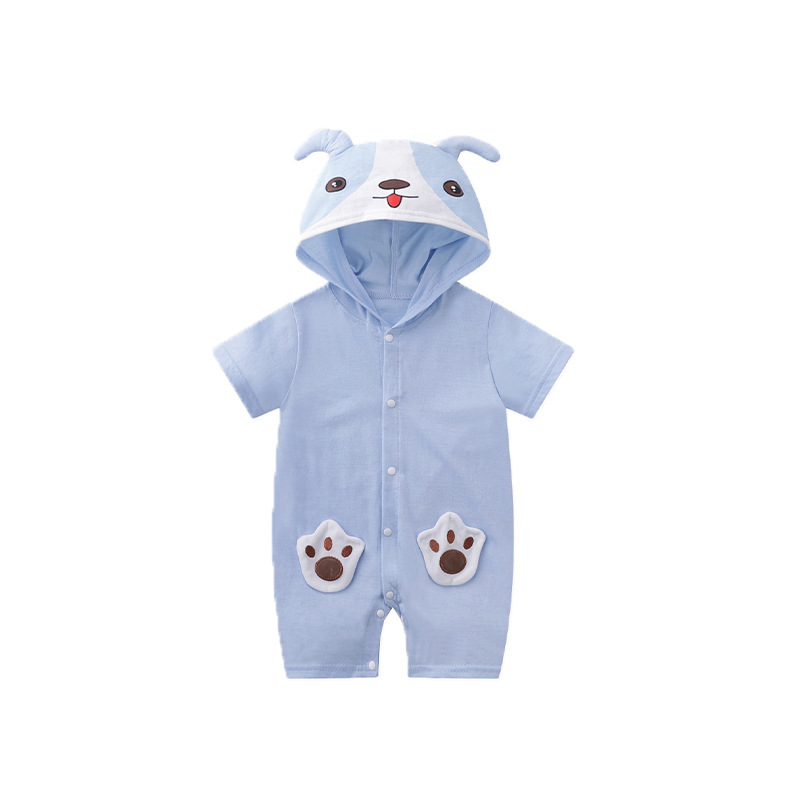 Newborn Small Animal Crawling Clothes Baby Spring and Autum Cotton Jumpsuit Baby Autum Clothes Warm Clothes Pajamas Crawling Clothes