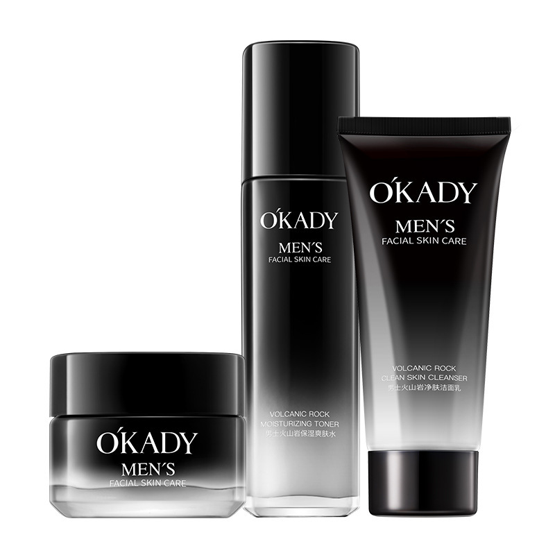 Oppe Men's Volcanic Rock Purifying Moisturizing Skin Care Kit Cleansing, Moisturizing and Moisturizing Three-Piece Set Wholesale Facial Care