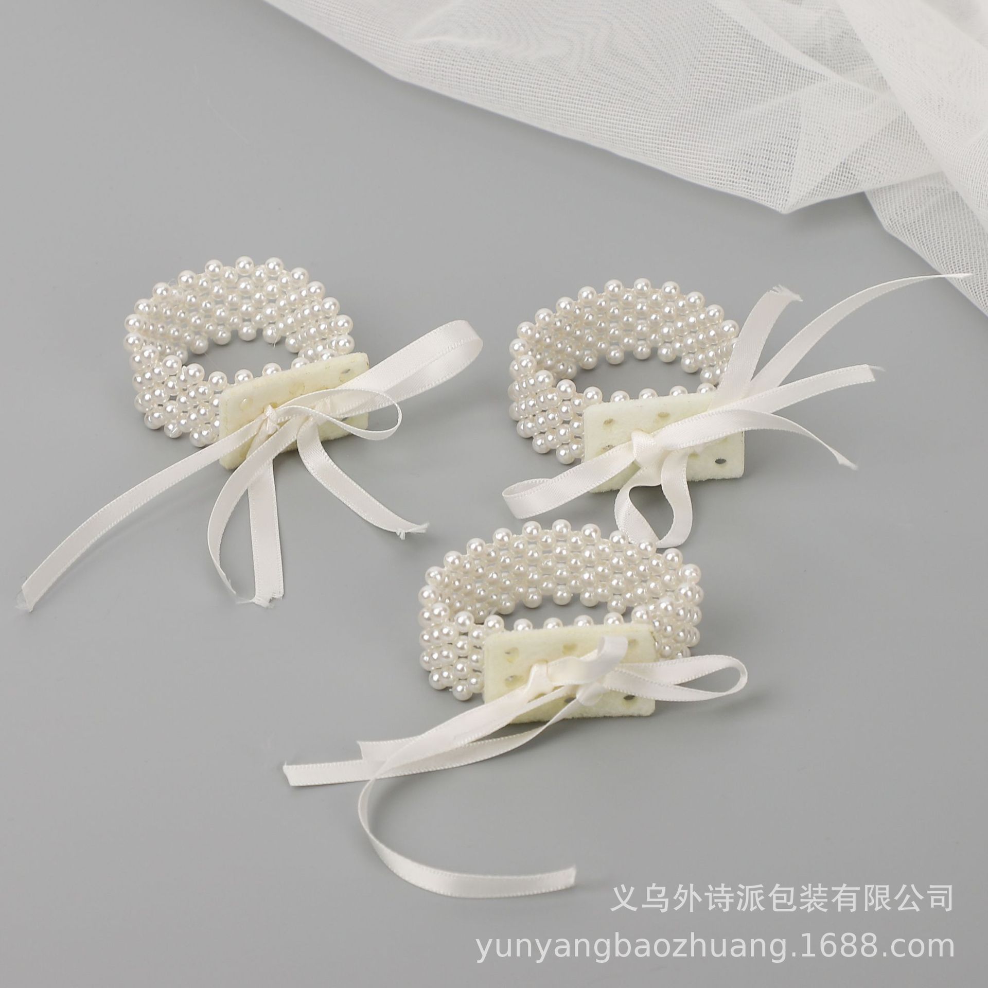 Poetry School Hot Sale Bridesmaid Wrist Flower High-end Sense Bracelet Hand Flower Pearl Chain Lace Strap Bride Wrist Flower