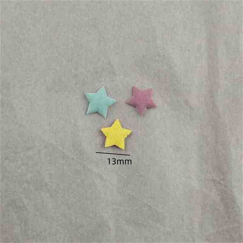 1.3cm flocking cloth star accessories diy five-pointed star hair accessories decorative materials clothing accessories accessories