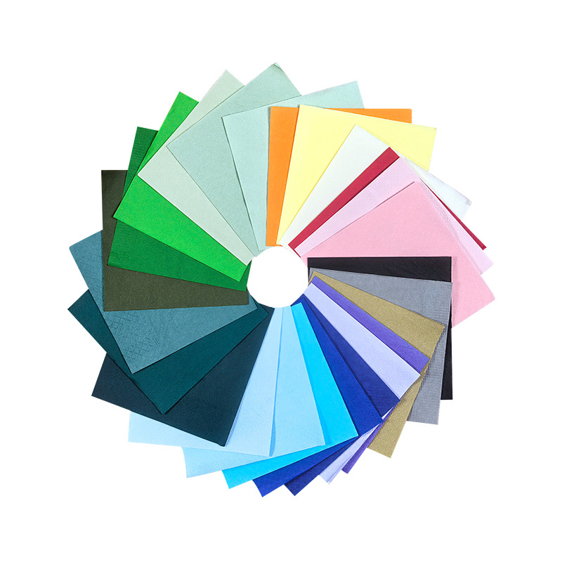 Double-Sided Colorful Napkins for Holiday Parties, Customized Logo for Banquets, Chain Restaurants, Hotels, Manufacturer Custom Printing