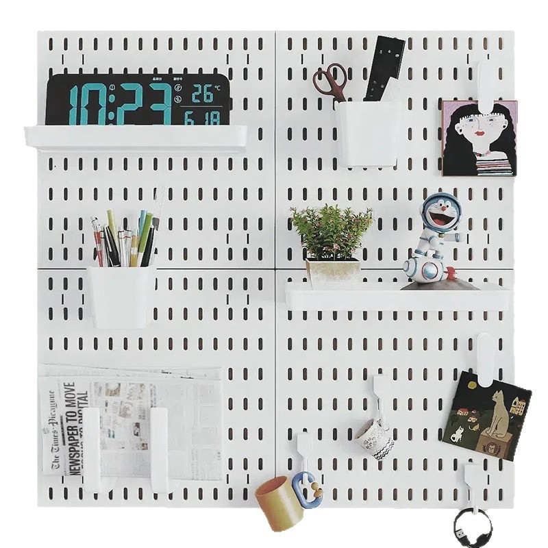 Cross-Border Punch-Free Perforated Board Wall Hook Partition Display Rack with a Large Number of Accessories Combination DIY Storage Perforated Board
