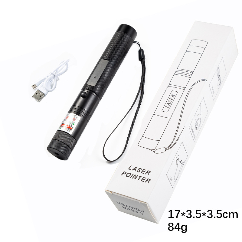 Usb303 Rechargeable Laser Pointer Laser Light High Power with Baby's Breath Green Light Purple Light Red Light Infrared Command Pen