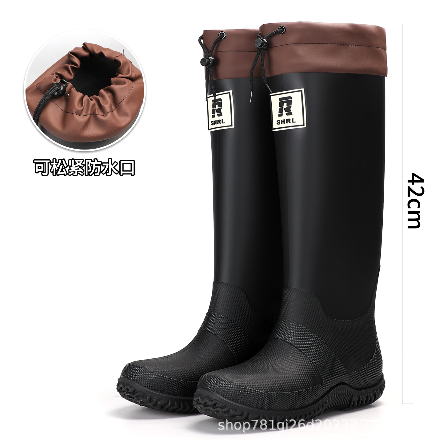 Непромокаемые резиновые сапоги для женщин, модные сапоги с шнуровкой, водонепроницаемые обувь для взрослых, дождевики, для походов и кемпинга, высокие