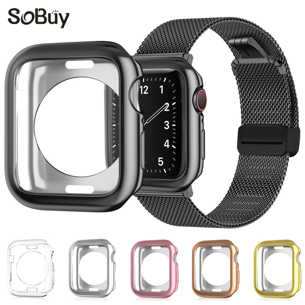 Подходит для Чехла Apple Watch 10, защитный чехол для Apple Watch 9, iWatch 8/7/6 TPU с электропокрытием