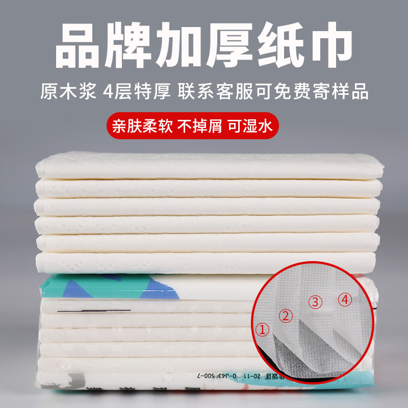 Mini Handkerchief Paper Towel Custom Pattern Small Package Paper Towel Custom Advertising Paper Towel Restaurant Napkin Printed Logo