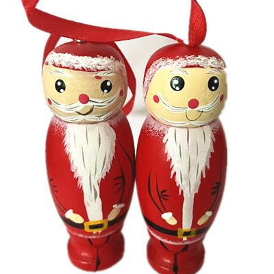 Factory Direct Christmas puppet FUNNY SANTA Claus pendant independent station FUNNY SANTA wooden craft
