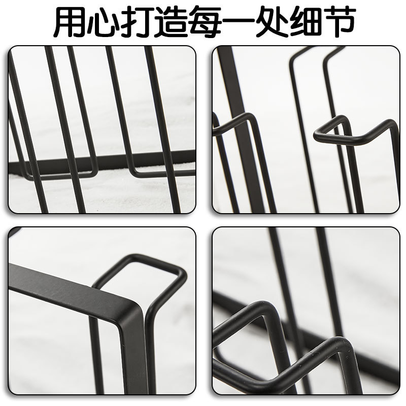 Glass Tea Cup Storage Cup Holder Countertop Drain Storage Rack Coffee Table Upside down Shelf Set with Cup Tray