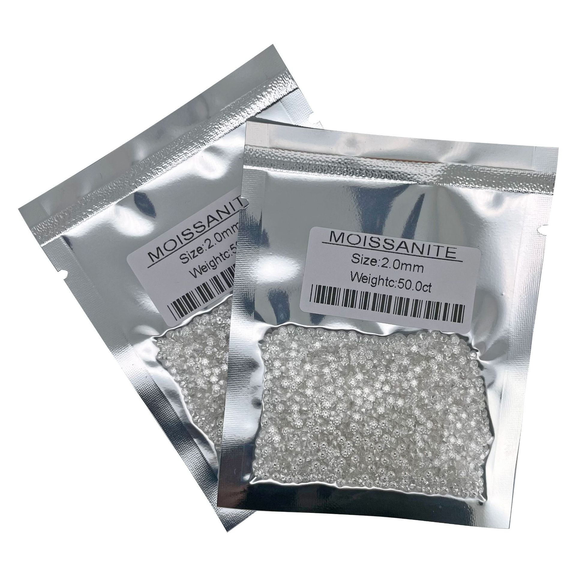 White Moissanite Broken Diamond Loose Stone 0.7-2.9mm Centimeter Stone Eight Hearts and Eight Arrows Moissanite Special Round Gemstone