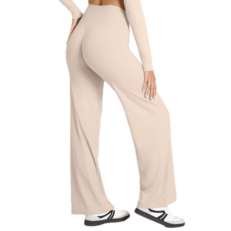 New Trendy Cross-Border European and American High-Waisted Yoga Pants for Women, Tight-Fitting, High-Elastic, Slimming, Butt-Lifting, Straight-Leg Casual Sports Pants