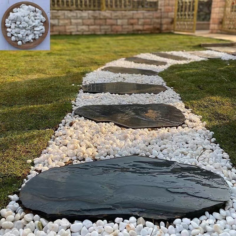 Natural Slate Stepping Stones Lawn Stepping Stones Garden Outdoor Courtyard Floor Tiles Lawn Stepping Stones Non-Slip and Wear-Resistant
