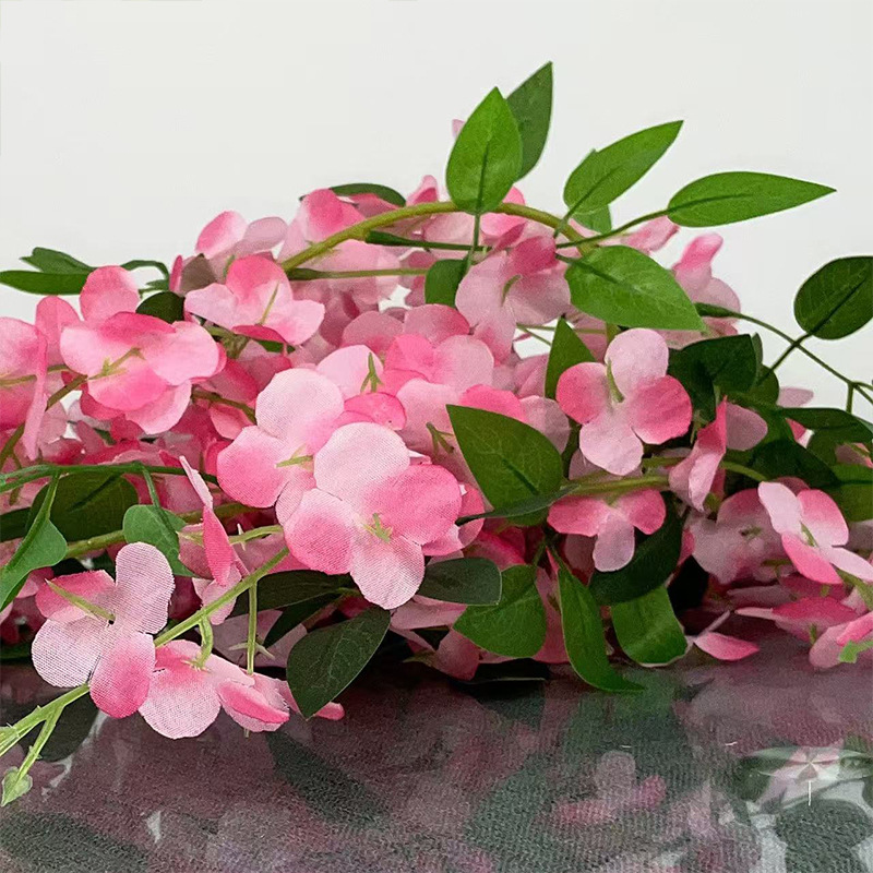 Factory wholesale indoor decoration rattan wedding decoration flower strip artificial flower plant simulation bean flower strip