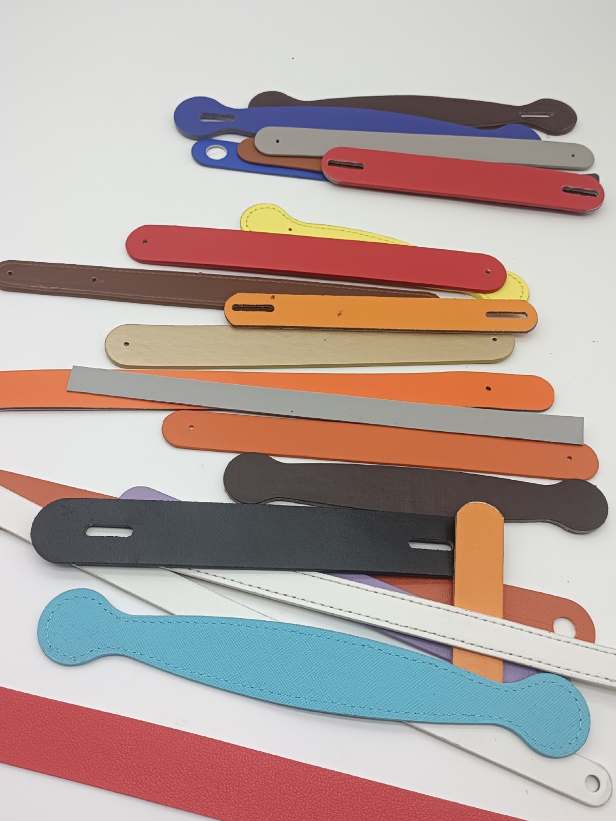 in stock PU leather handle gift box leather handle luggage accessories festival moon cake packaging box handle wholesale