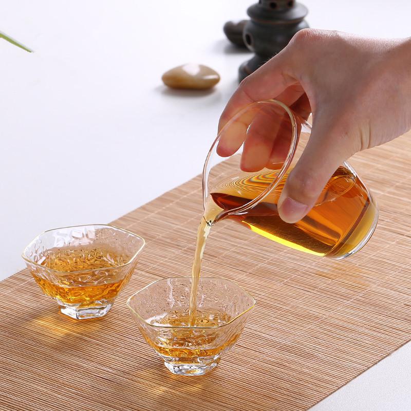 High Borosilicate Glass Public Cup Household Transparent Worry-Free Public Cup Kung Fu Tea Set Tea Sea Split Tea Set Pointed Mouth Uniform Cup