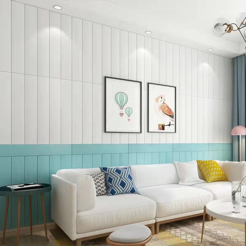 Wallpaper Self-Adhesive Waterproof and Moisture-Proof 3D Stereo Foam Soft Bag Anti-Collision Wall Sticker Bedroom Wall Panel Wall Skirt Sticker