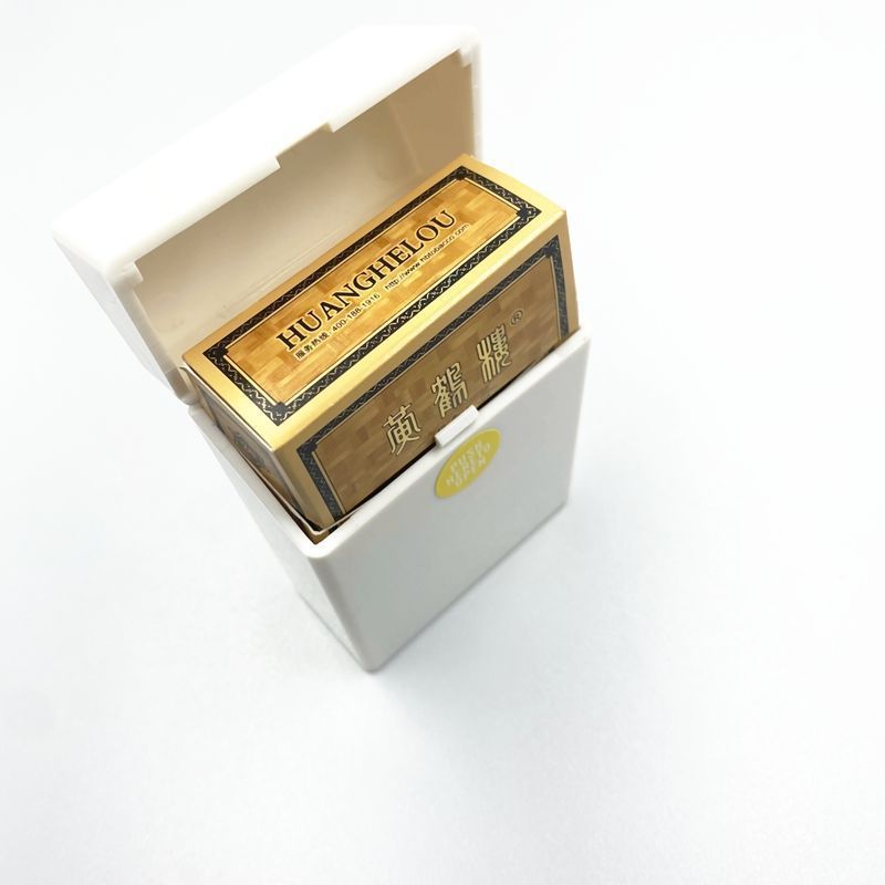 Factory direct cross-border 20 pressed cigarette case plastic environmental protection men's portable star love beans storage box cigarette case