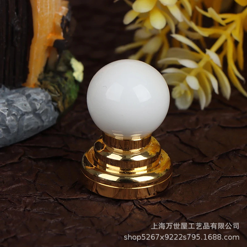 1:12 doll house dollhouse mini pocket (white ball ceiling lamp) indoor and outdoor decoration
