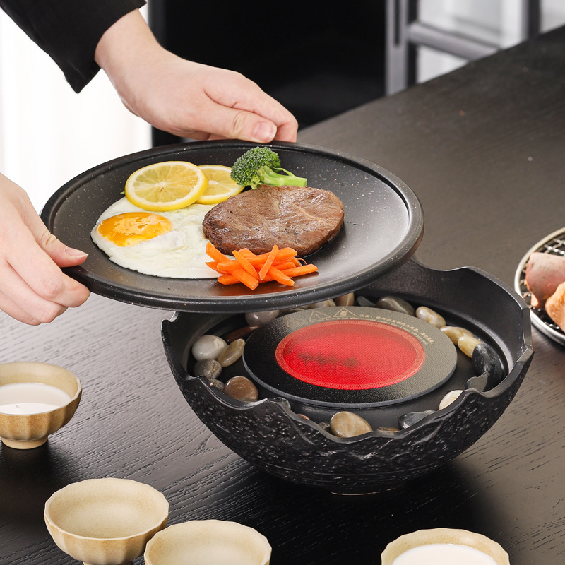 Portable Tea Brewing Set for Outdoor Camping Barbecue Stove, Household Electric Ceramic Stove, Company Team-Building Activities, Business Gifts