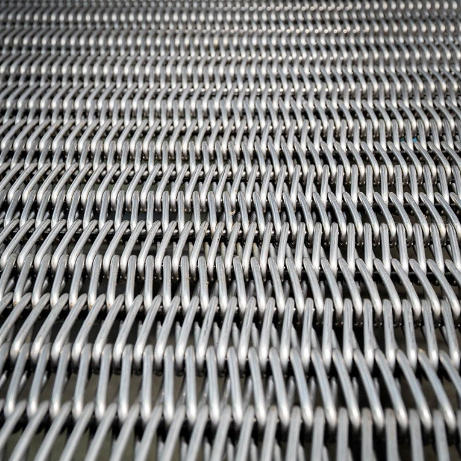 Stainless Steel Eye Mesh Belt Manufacturer Fruit and Vegetable Cleaning Quick-Frozen Food Conveyor Belt