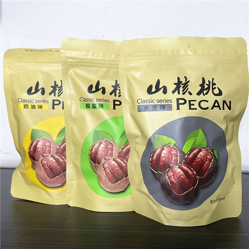 New product Lin'an hand-peeled pecan, well-peeled, boiled, charcoal, especially good, peeled, small walnut, large seeds, containing cans, gross weight, canned