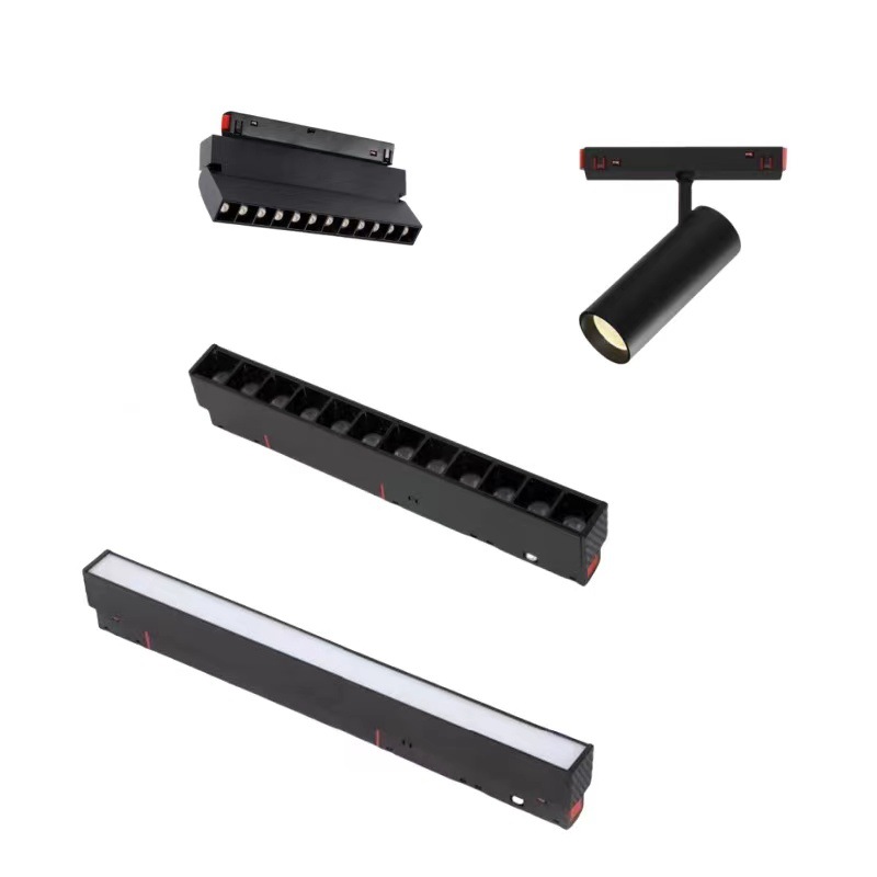 Household Magnetic Absorption Track Lamp Embedded Main Lamp Living Room Embedded Magnetic Absorption Track Groove Hidden Mounted Magnetic Absorption Lamp