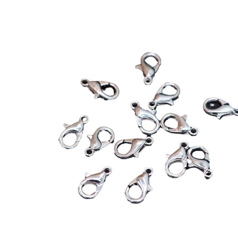 Alloy electrophoresis color retaining spring lobster buckle diy bracelet collar head and tail connection buckle homemade necklace connection accessories