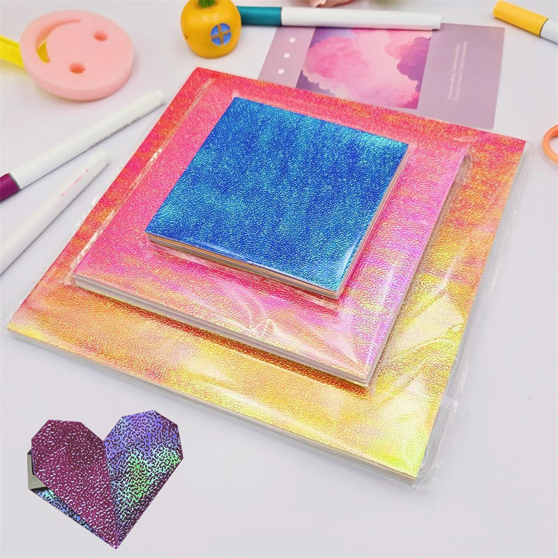 Laser Paper Pearl Paper Children's Kindergarten Students Color Handmade Origami Paper Crane Special Paper Folk Origami