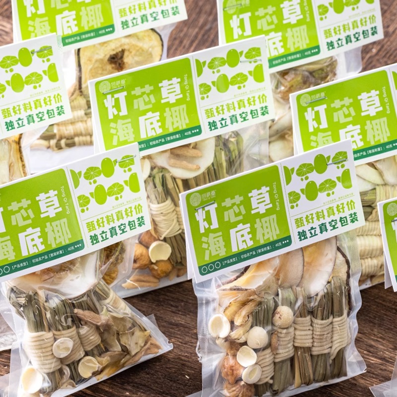 Пакет ингредиентов для супа с кордицепсом для детей, тушеный пакет для облегчения внутреннего жара с снежной грушей, морским кокосом, опиопогоном, традиционная китайская медицина для снижения жара и повышения жизненной силы